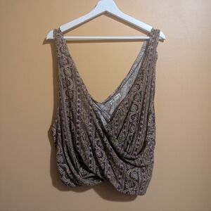 Free People Your Twisted Tee Women's L Bubble Hem Wrap Tank